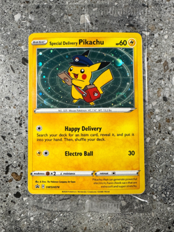 Pokemon TCG Cards Special Delivery Pikachu SWSH074 Black Star Promo Holo SEALED - Image 1
