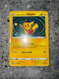 Pokemon TCG Cards Special Delivery Pikachu SWSH074 Black Star Promo Holo SEALED - Image 2