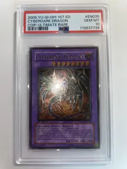 Cyberdark Dragon PSA 10 Gem Mint Ultimate Rare 1st Edition YuGiOh - Image 1