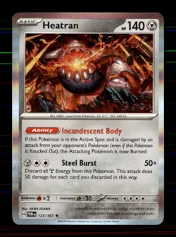 Heatran 123/167 Rare Twilight Masquerade Pokemon Holo Near Mint - Image 1