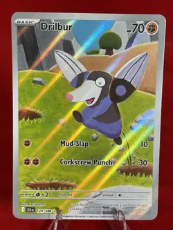 Pokemon TCG Drilbur 124/086 Illustration Rare Holo – S&V Black Bolt – NM - Image 1