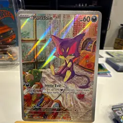 Pokemon TCG Purrloin 136/086 Sv: White Flare Illustration Rare Holo Full Art EN - Image 1