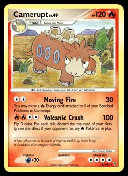 Camerupt Supreme Victors Rare 18 2009 Pokemon TCG - Image 1