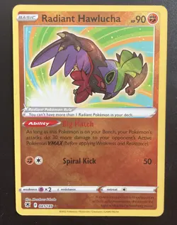 Pokemon Astral Radiance Radiant Hawlucha 081/189 Radiant Rare Holo NM - Image 1