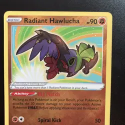 Pokemon Astral Radiance Radiant Hawlucha 081/189 Radiant Rare Holo NM - Image 2