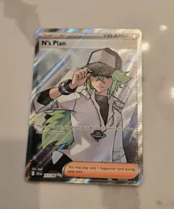 Pokemon TCG N's Plan 163/086 Full Art Ultra Rare Sv: Black Bolt NM - Image 1