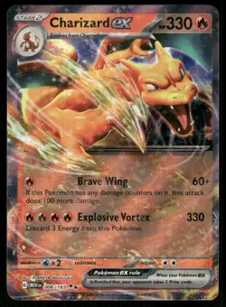 Pokemon Cards Charizard ex 006/165 Holo 151 Double Rare NM - Image 1