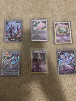 Mewtwo and Mew Pokemon Card Lot Of 6, Pokemon! - Image 1