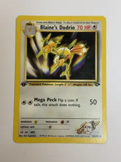 Pokemon Card - Blaine's Dodrio Gym Challenge 32/132 1st Edition Uncommon - Image 1