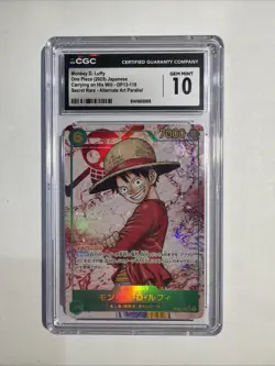 CGC GemMint 10 Japanese Monkey D Luffy OP13-118 Alternate Art Parallel One Piece - Image 1