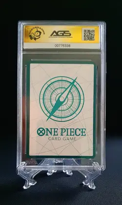 One Piece OP14 - Gold Don Card - The Azure Sea's Seven - Mihawk JP - AGS Mint+ - Image 2