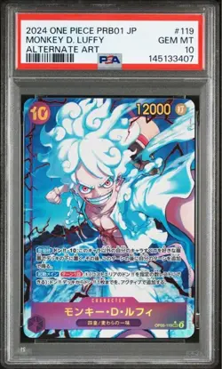 PSA 10 Luffy OP05-119 SEC Alt Art ONE PIECE Card The Best PRB-01 Japanese - Image 1