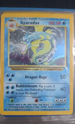 Pokemon TCG Gyarados Base Set 6/102 Holo 1999-2000 Wizards Base Set - Image 1