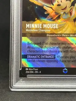 Disney Lorcana Minnie Mouse Enchanted PSA 10 Trading Card English - Image 4