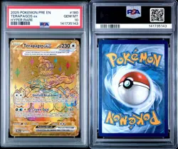Pokemon Terapagos ex Hyper Rare Holo SV Prismatic Evolutions 180/131 PSA 10 - Image 3