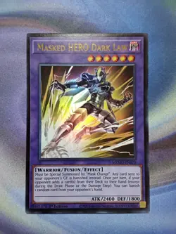 Yugioh Masked HERO Dark Law MZMU-EN070 Ultra Rare (UR) 1st Edition NM - Image 1