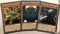 YUGIOH TN19 Egyptian God Card Set Obelisk, Slifer, Ra Prismatic Secret Limited - Image 1