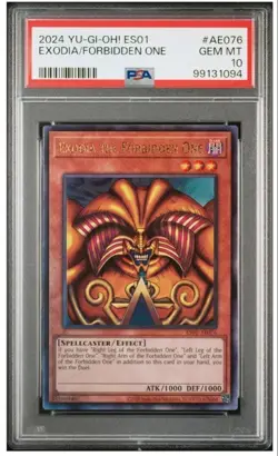 2024 YU-GI-OH! ES01 EXODIA/FORBIDDEN ONE #AE076 PSA 10 - Image 1