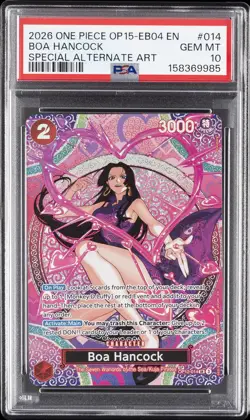 2026 ONE PIECE OP15-EB04 SPECIAL ALTERNATE ART #014 BOA HANCOCK PSA 10 - Image 1