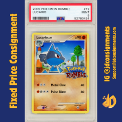 2009 Pokemon Platinum Rumble Lucario #12 PSA 9 MINT - Image 1