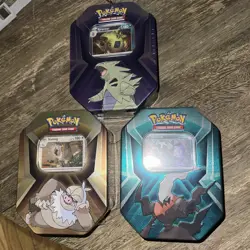 Pokemon Triple Whammy Tin Set of 3 - Tyranitar, Slaking, Darkrai Factory Sealed - Image 2