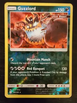 Pokemon Card Guzzlord 136/236 - Reverse Holo Rare - SM Cosmic Eclipse - Image 1