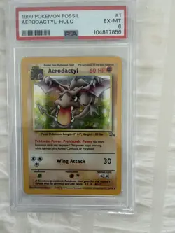 Aerodactyl 1/62 Fossil Holo PSA 6 Pokemon Card - Image 1