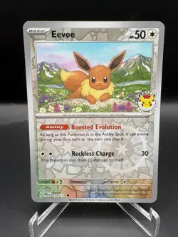 Eevee Pokemon Day Stamped Promo Card 074/131 2025 Exclusive Reverse Holo NM - Image 1