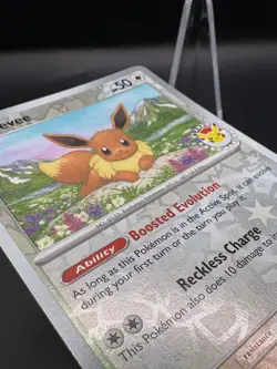 Eevee Pokemon Day Stamped Promo Card 074/131 2025 Exclusive Reverse Holo NM - Image 3