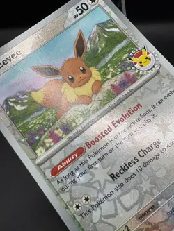 Eevee Pokemon Day Stamped Promo Card 074/131 2025 Exclusive Reverse Holo NM - Image 4