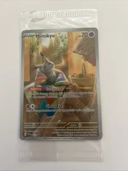 Mimikyu SVP 075 SV: Scarlet & Violet Holo SEALED PROMO Full Art Pokemon Card - Image 1