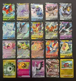 Pokemon Card Lot (20 Card Lot) Gold Rare V EX Full Art Trainer Ultra Rare Cards - Image 1