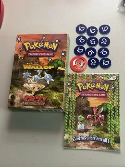 Pokemon Neo Discovery Wallop Theme Deck EMPTY BOX (NO CARDS) w Manual & Counters - Image 1