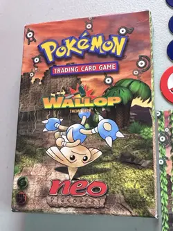 Pokemon Neo Discovery Wallop Theme Deck EMPTY BOX (NO CARDS) w Manual & Counters - Image 2