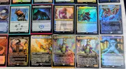 MTG CARD LOT: MYTHICS, RARES, COMMANDER, HIGHER VALUE, FOIL, NEAR MINT, 45 TOTAL - Image 3