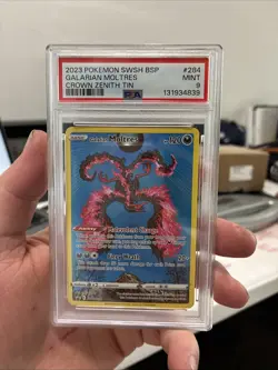 PSA 9 Galarian Moltres SWSH284 SWSH: Sword & Shield Promo Cards Holo - Image 1