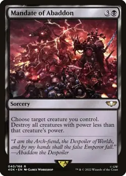 Mandate of Abaddon 40K NM MTG - Image 1