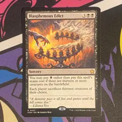 Blasphemous Edict 57 Rare Foundations Magic: The Gathering Near Mint - Image 1
