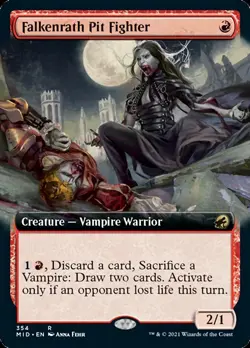 Falkenrath Pit Fighter (Extended Art) [Innistrad: Midnight Hunt] Magic MTG - Image 1