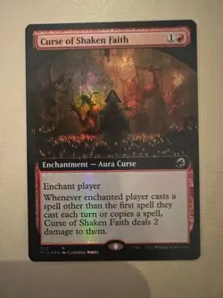 MTG - Curse of Shaken Faith Extended Art FOIL - Innistrad: Midnight Hunt - NM - Image 1