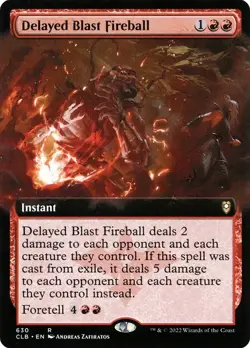 Delayed Blast Fireball Extended Art Battle for Baldur's Gate NM MTG - Image 1
