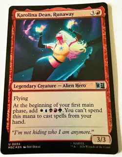 Karolina Dean, Runaway #0694 Foil MTG Marvel Super Heroes Commander NM - Image 1