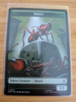 MTG Insect / Clue Token 0012 / 0017 Marvel Super Heroes M/NM Free UK P&P - Image 1
