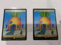 SpongeBob Magic the Gathering Secret Lair Command Tower Rainbow Foil 7012 X2 - Image 1