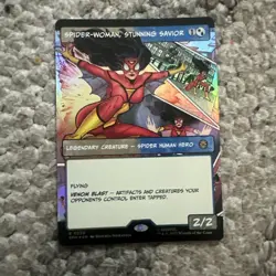 Spider-Woman, Stunning Savior (Borderless) Marvel's Spider-Man Foil MTG - Image 1