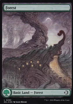 MTG Lorwyn Eclipsed - Forest - ECL 283 - Full Art FOIL - Image 2