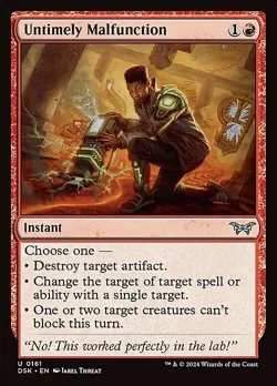 Magic The Gathering MTG UNTIMELY MALFUNCTION Duskmourn: House of Horror NM - Image 1
