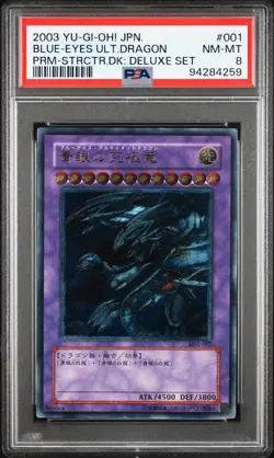 2003 YU-GI-OH! JAPANESE PROMO #001 BLUE-EYES ULTIMATE DRAGON PSA 8 - Image 1
