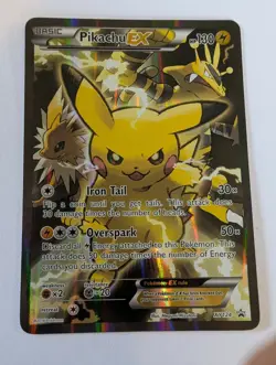 Pokemon Pikachu EX XY124 Full Art Holo Black Star Promo 2016 MP - Image 1