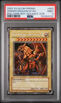 2003 YU-GI-OH! PROMO #003 THE WINGED DRAGON OF RA PSA 9 - Image 1